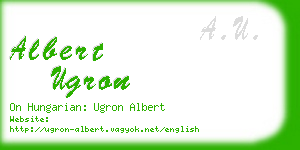 albert ugron business card